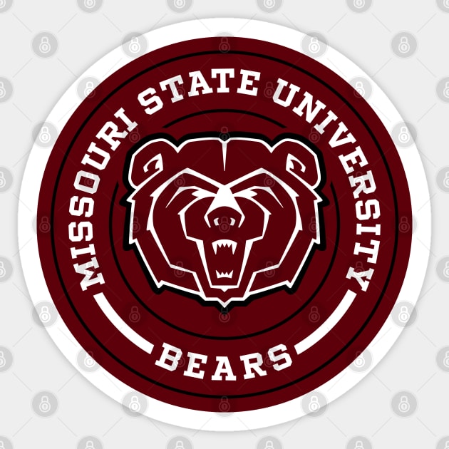 MSU Bears - Circle Design Sticker by Josh Wuflestad